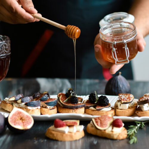 White Sourdough Fig Crostini